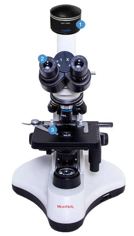 MX100 (T) microscope with CAM® V009 digital camera